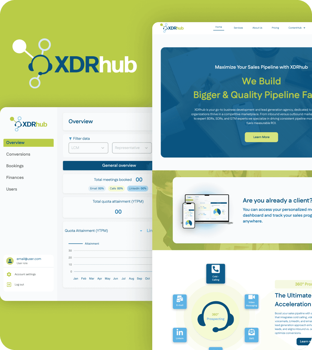 XDRhub Web App Design Mockup